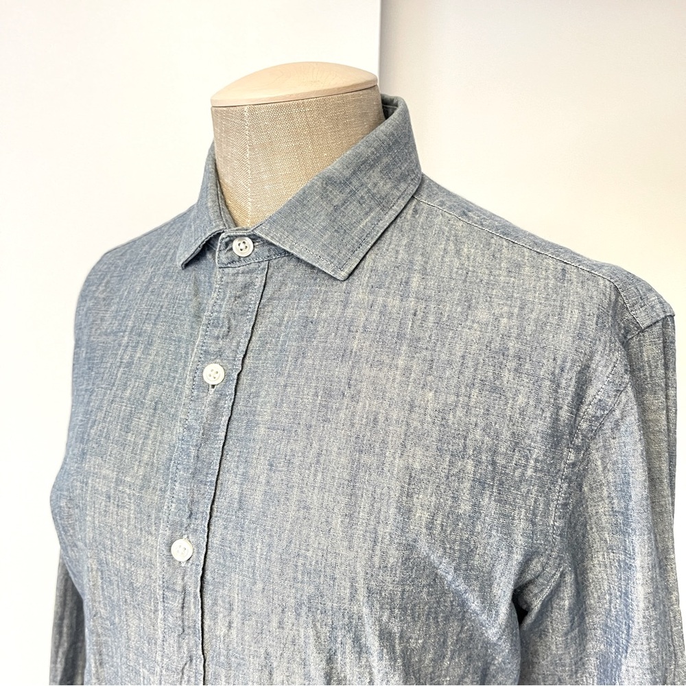 J. Crew Ludlow Chambray Shirt with Widespread Collar